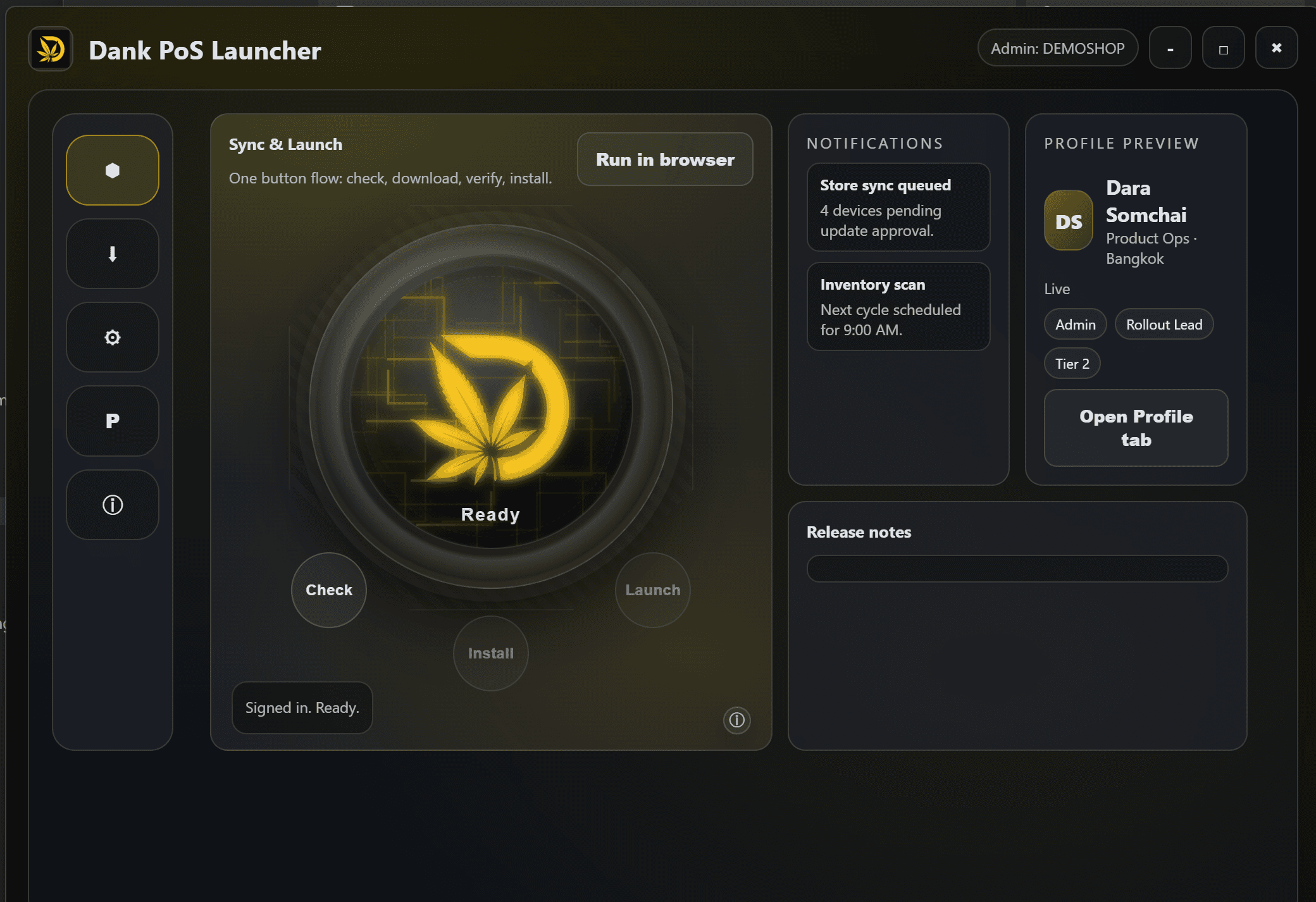 Dank Launcher interface preview